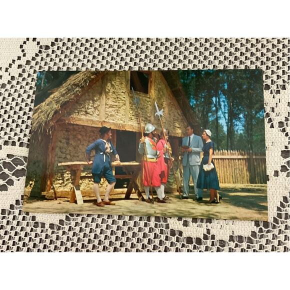 1953 Fort James Soldiers Jamestown Virginia USA Photo Postcard - Picture 1 of 11